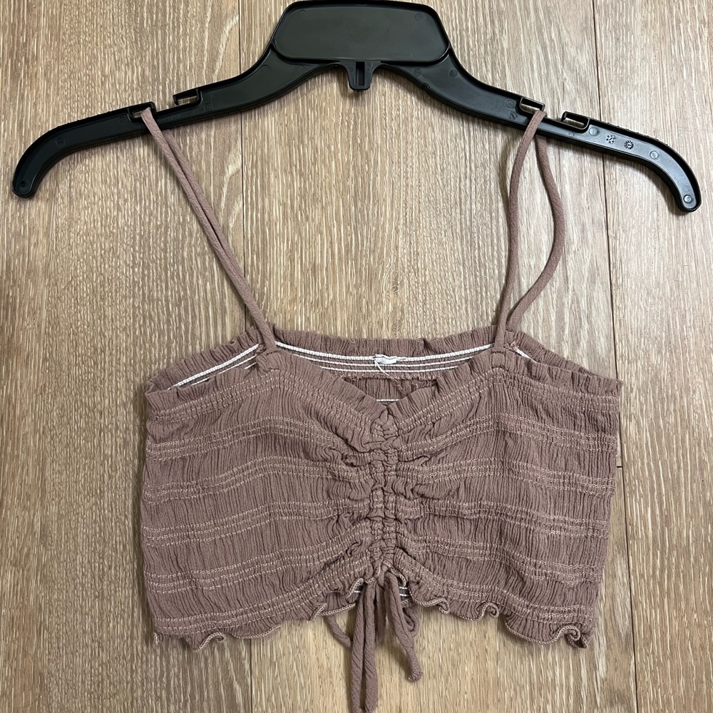 Brown crop top